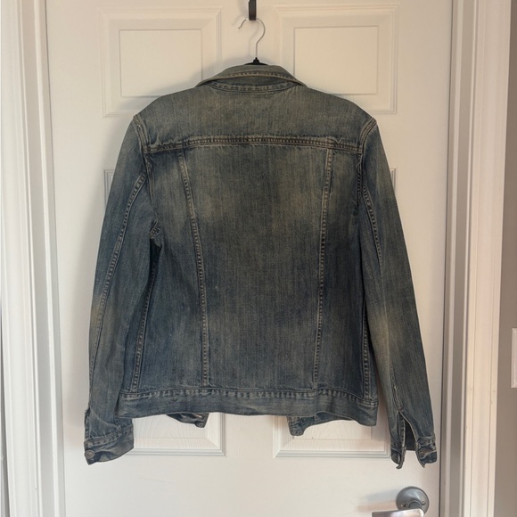AllSaints Men’s Faded Blue Jean Jacket, Large - Picture 2 of 5